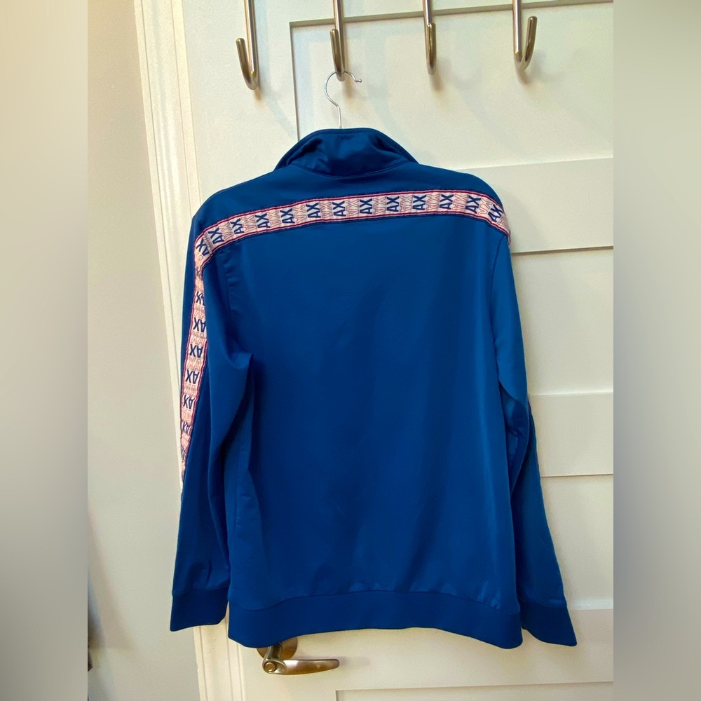 Armani Exchange Blue zipper jacket with white and red logo - Picture 9 of 9